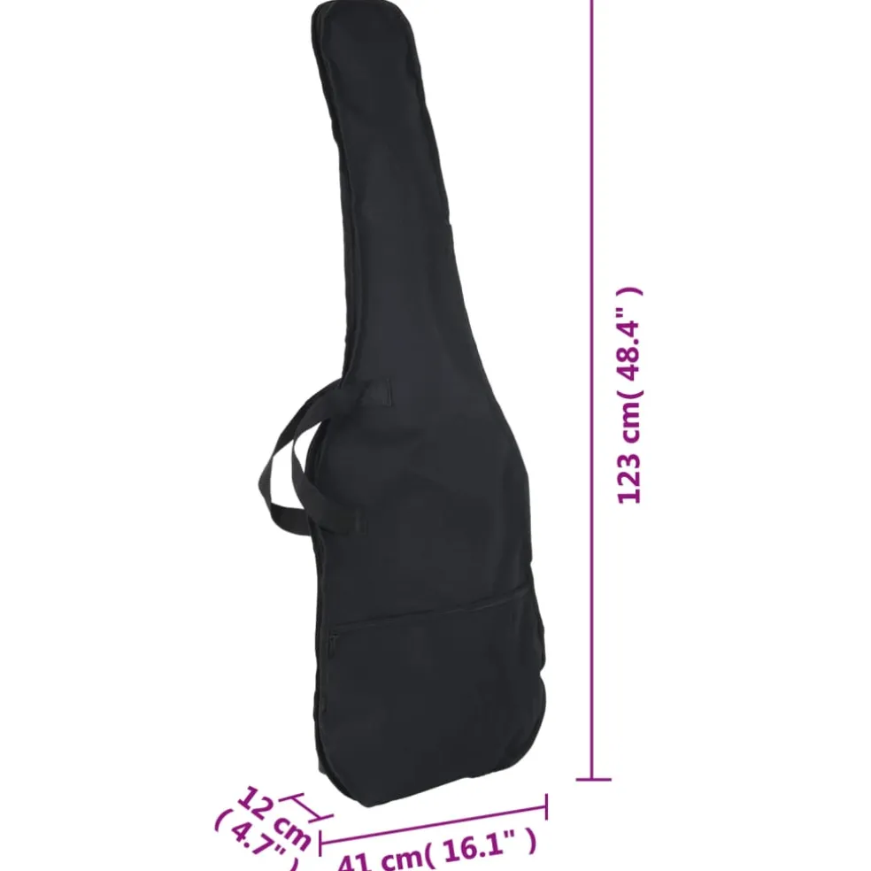 vidaXL Basgitaar voor beginners elektrisch met tas 4/4 46" blauw zwart