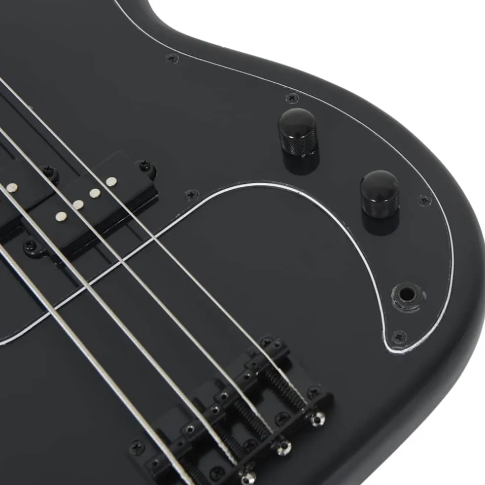 vidaXL Basgitaar voor beginners elektrisch met tas 4/4 46" zwart