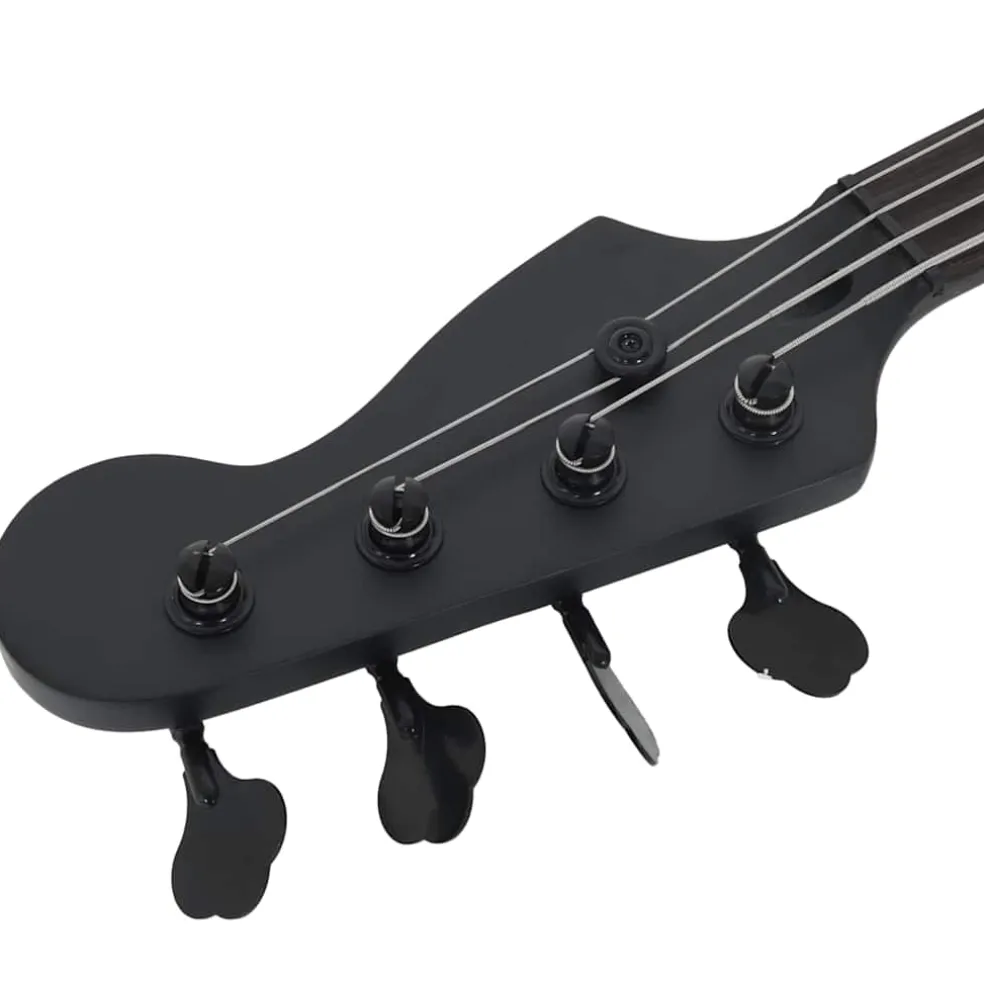 vidaXL Basgitaar voor beginners elektrisch met tas 4/4 46" zwart