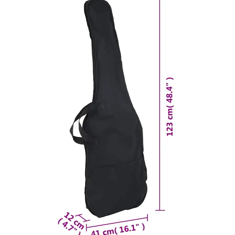vidaXL Basgitaar voor beginners elektrisch met tas 4/4 46" zwart