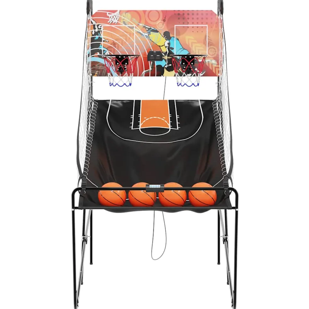 vidaXL Basketbal arcade met 4 ballen voor 2 spelers
