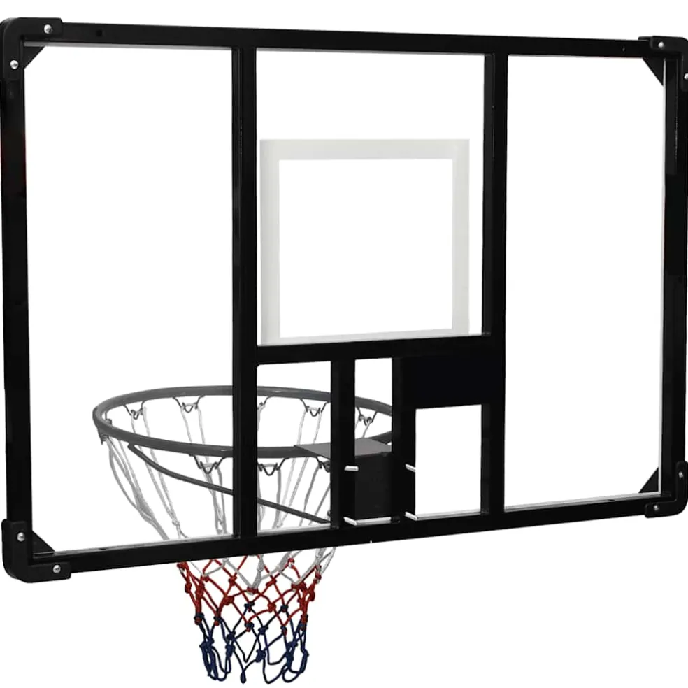 vidaXL Basketbalbord 106x69x3 cm polycarbonaat transparant
