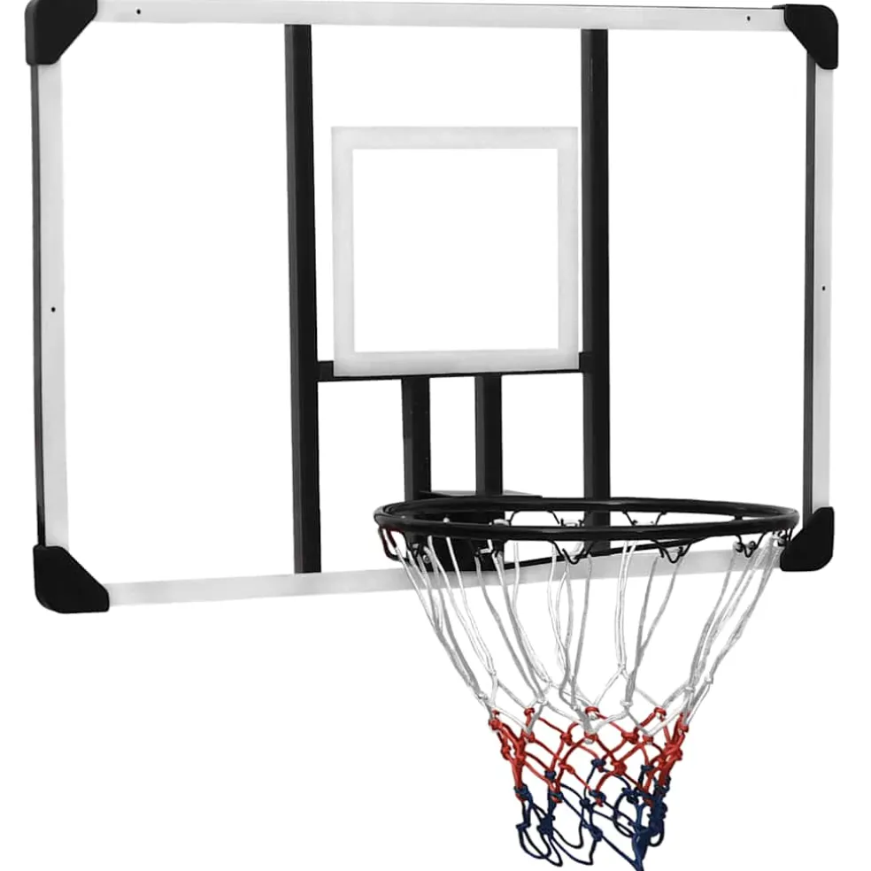 vidaXL Basketbalbord 106x69x3 cm polycarbonaat transparant