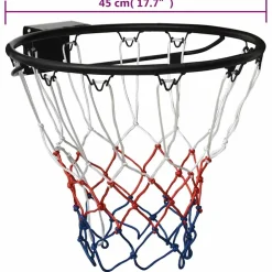 vidaXL Basketbalring 45 cm staal zwart