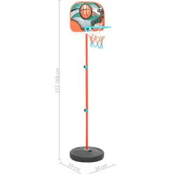 vidaXL Basketbalset draagbaar verstelbaar 133-160 cm