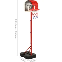 vidaXL Basketbalset draagbaar verstelbaar 138,5-166 cm
