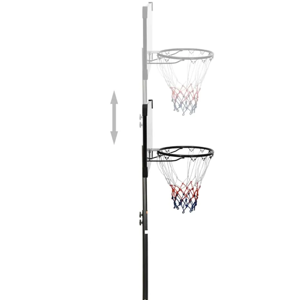 vidaXL Basketbalstandaard 216-250 cm polycarbonaat transparant