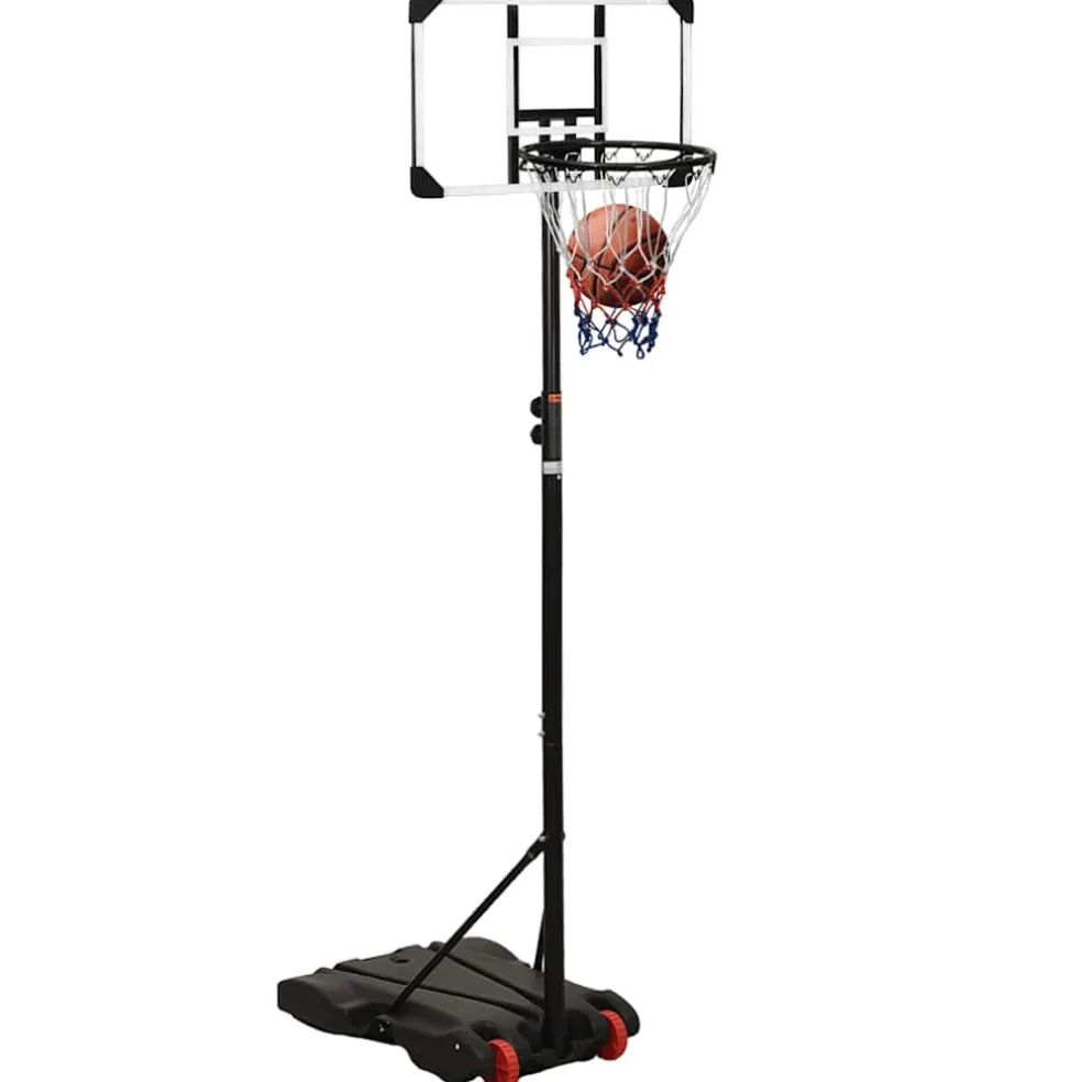 vidaXL Basketbalstandaard 216-250 cm polycarbonaat transparant