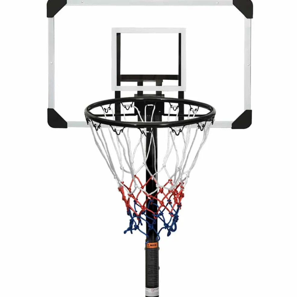 vidaXL Basketbalstandaard 216-250 cm polycarbonaat transparant