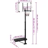 vidaXL Basketbalstandaard 256-361 cm polycarbonaat transparant