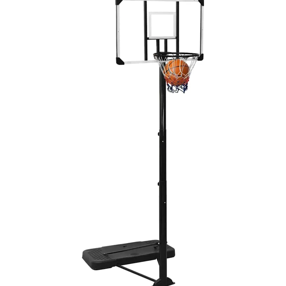 vidaXL Basketbalstandaard 256-361 cm polycarbonaat transparant