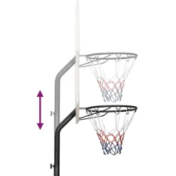 vidaXL Basketbalstandaard 258-363 cm polyetheen wit