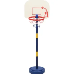 vidaXL Basketbalstandaard met bal en pomp hoogte verstelbaar 90/121 cm