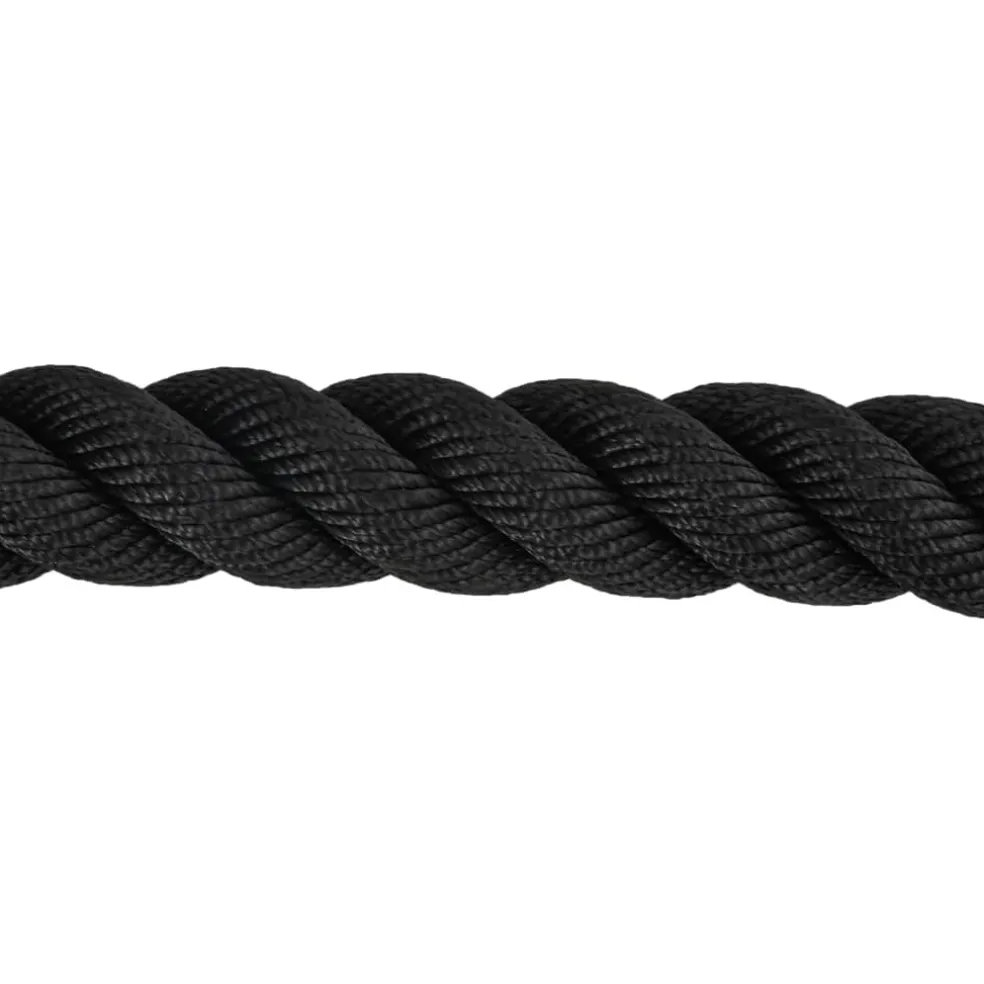 vidaXL Battle Rope Zwart 6 m 4,5 kg Polyester