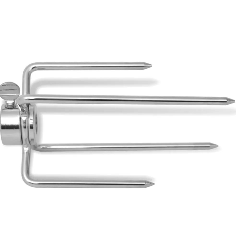 vidaXL BBQ Draaispit vorken 2 stuks staal