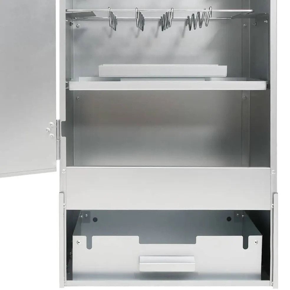 vidaXL BBQ-rookoven met houtsnippers 44,5x29x110 cm staal