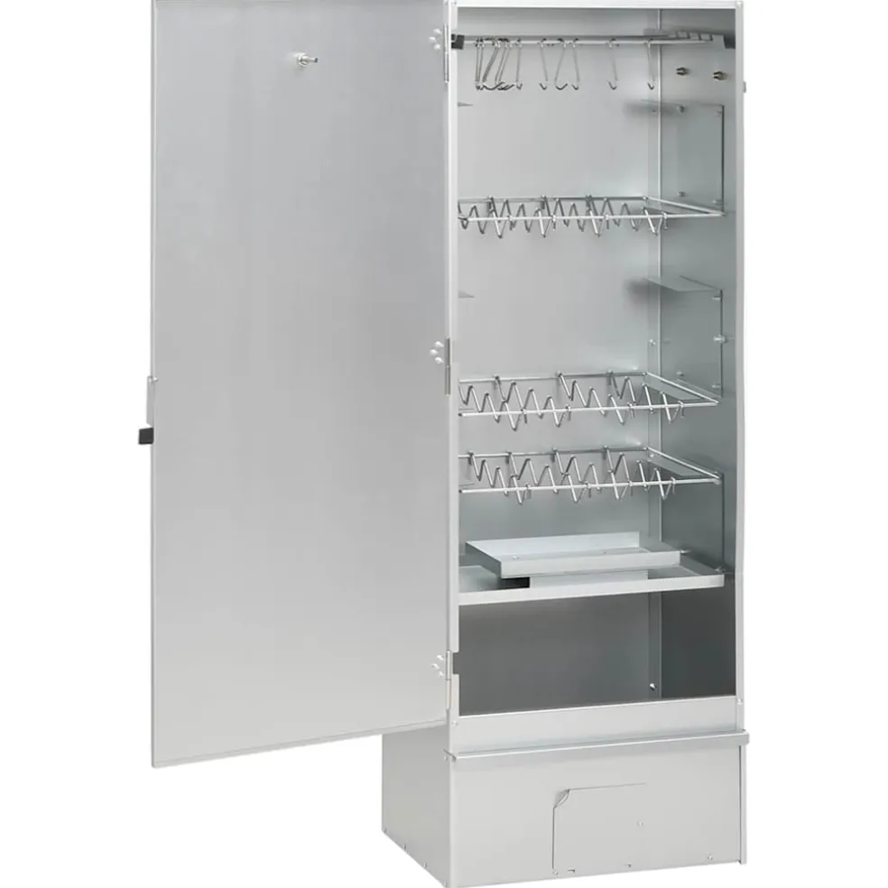 vidaXL BBQ-rookoven met houtsnippers 44,5x29x110 cm staal