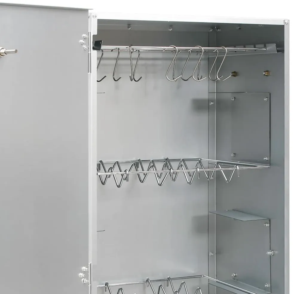 vidaXL BBQ-rookoven met houtsnippers 44,5x29x110 cm staal