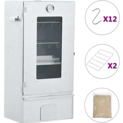 vidaXL BBQ-rookoven met 1 kg houtsnippers 44,5x29x83 cm