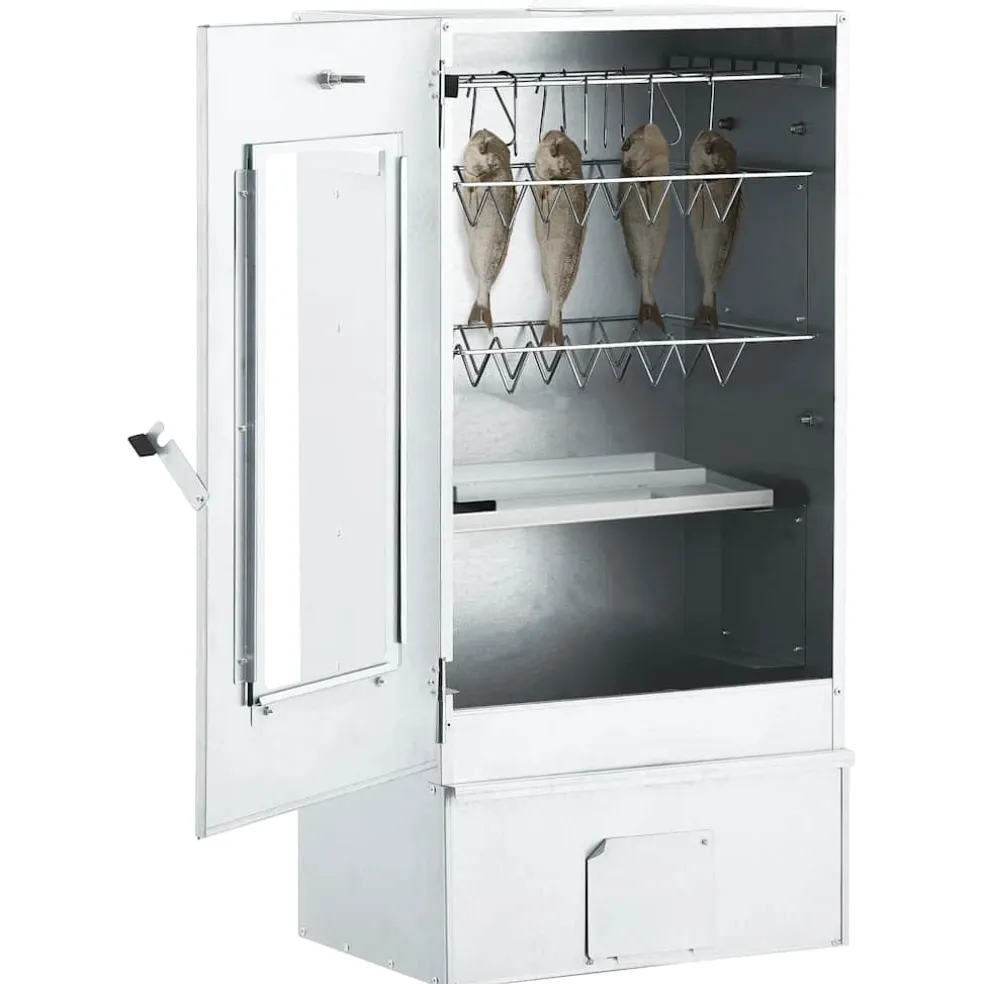 vidaXL BBQ-rookoven met 1 kg houtsnippers 44,5x29x83 cm