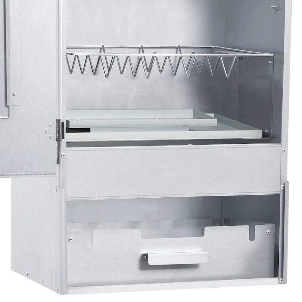vidaXL BBQ-rookoven met 1 kg houtsnippers 44,5x29x83 cm
