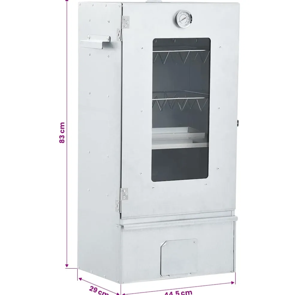 vidaXL BBQ-rookoven met 1 kg houtsnippers 44,5x29x83 cm