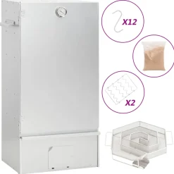 vidaXL BBQ-rookoven met koude rookgenerator gegalvaniseerd staal