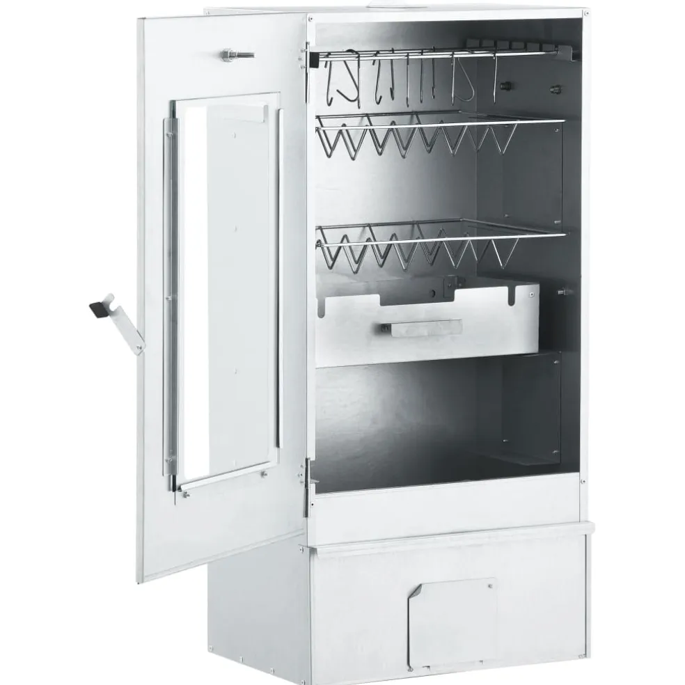 vidaXL BBQ-rookoven met koude rookgenerator gegalvaniseerd staal