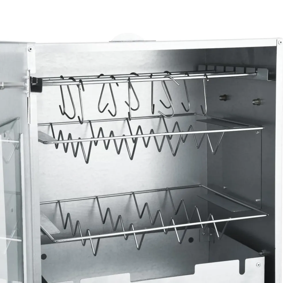vidaXL BBQ-rookoven met koude rookgenerator gegalvaniseerd staal