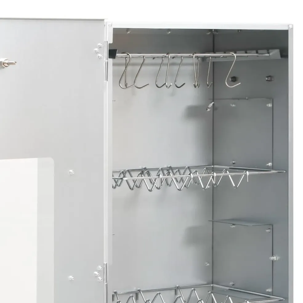 vidaXL BBQ-rookoven met koude rookgenerator gegalvaniseerd staal