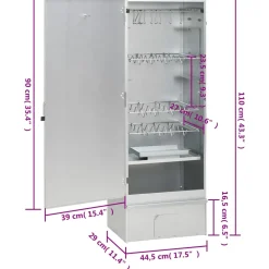 vidaXL BBQ-rookoven met koude rookgenerator gegalvaniseerd staal