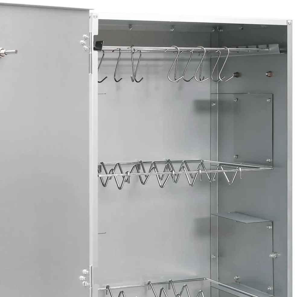 vidaXL BBQ-rookoven met koude rookgenerator gegalvaniseerd staal