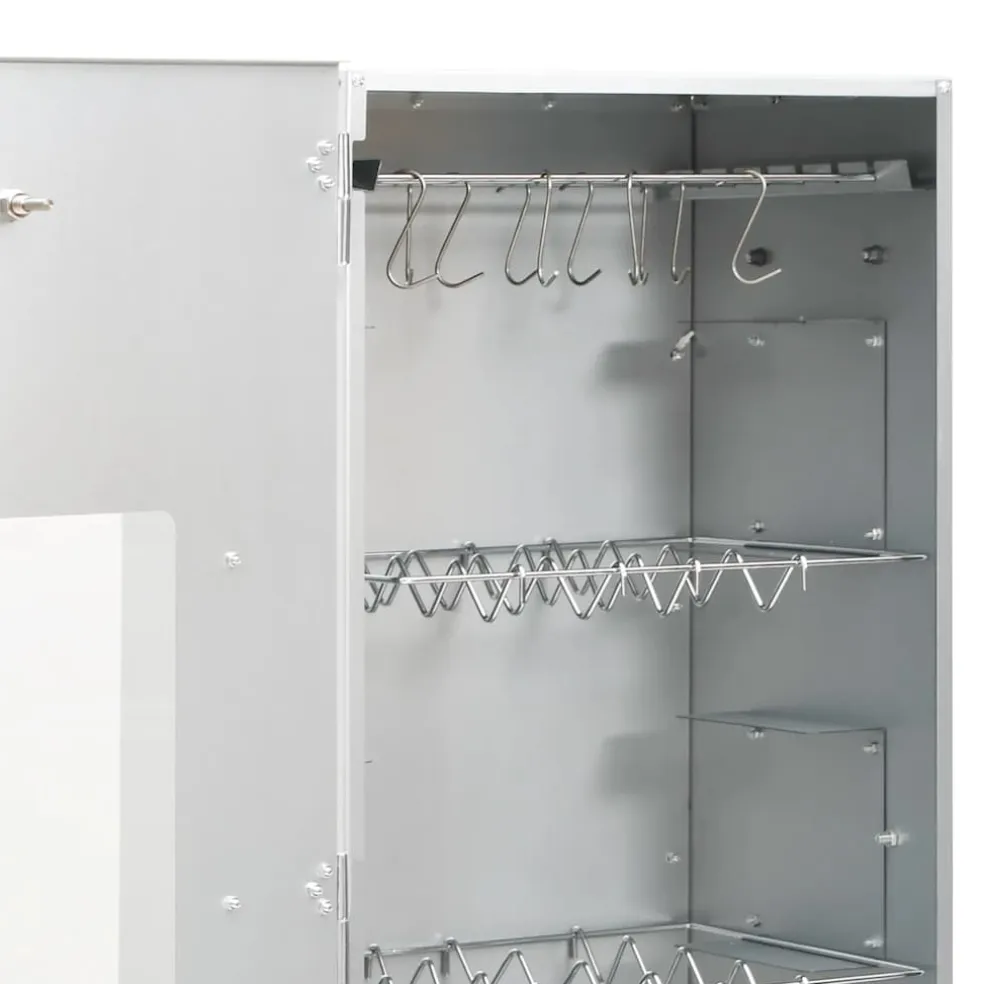 vidaXL BBQ-rookoven met koude rookgenerator gegalvaniseerd staal