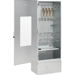 vidaXL BBQ-rookoven met koude rookgenerator gegalvaniseerd staal