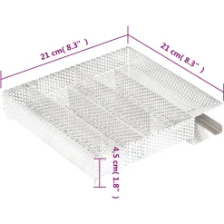 vidaXL BBQ-rookoven met koude rookgenerator gegalvaniseerd staal