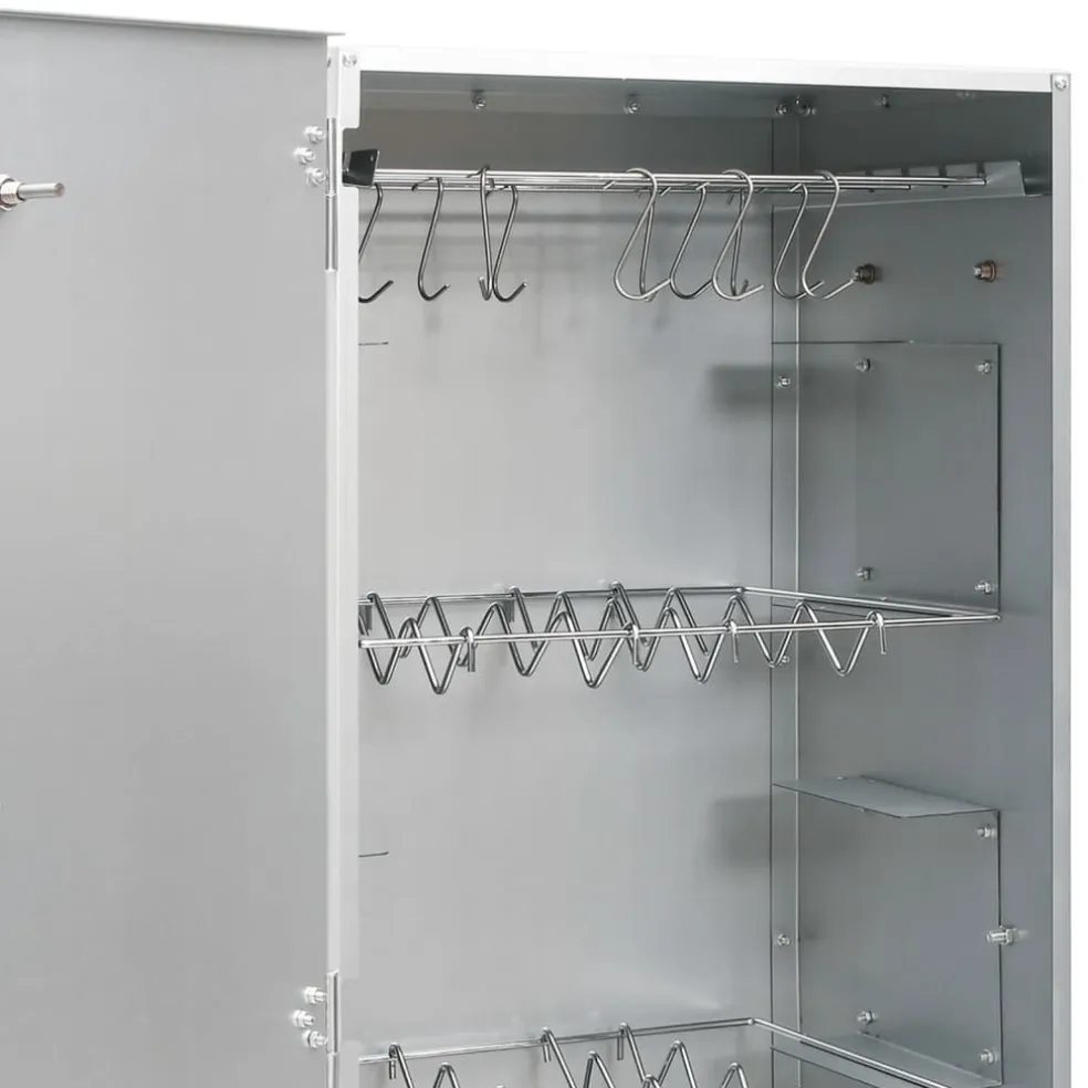 vidaXL BBQ-rookoven met koude rookgenerator gegalvaniseerd staal