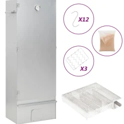 vidaXL BBQ-rookoven met koude rookgenerator gegalvaniseerd staal
