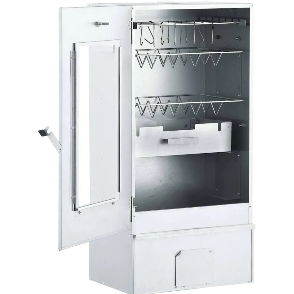 vidaXL BBQ-rookoven met koude rookgenerator gegalvaniseerd staal
