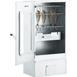 vidaXL BBQ-rookoven met koude rookgenerator gegalvaniseerd staal