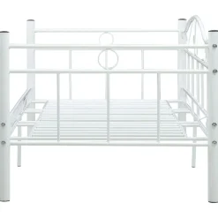 vidaXL Bedbank metaal wit 90x200 cm