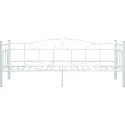 vidaXL Bedbank metaal wit 90x200 cm