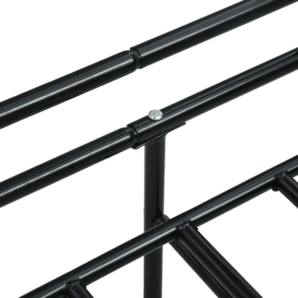 vidaXL Bedbank metaal zwart 90x200 cm