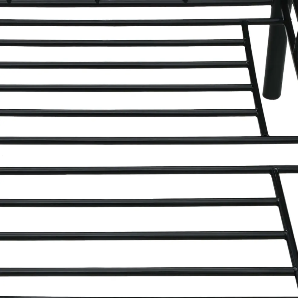 vidaXL Bedbank metaal zwart 90x200 cm