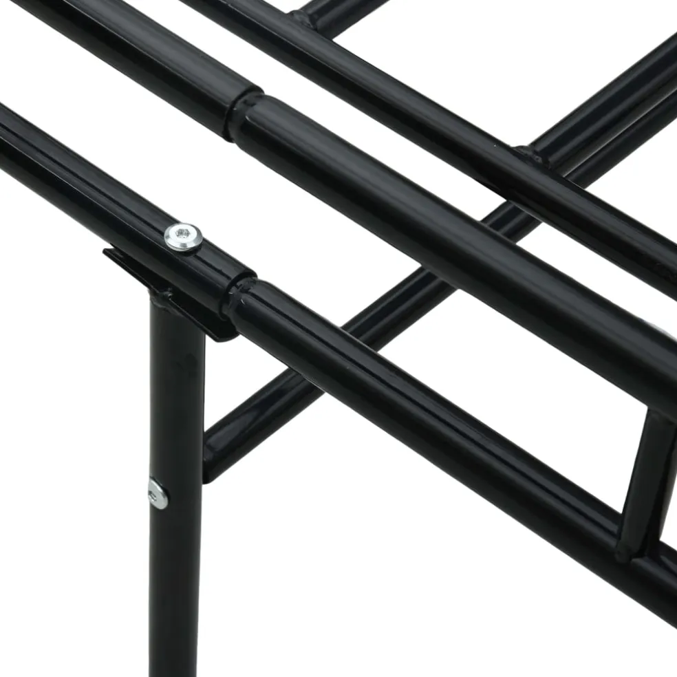 vidaXL Bedbank metaal zwart 90x200 cm