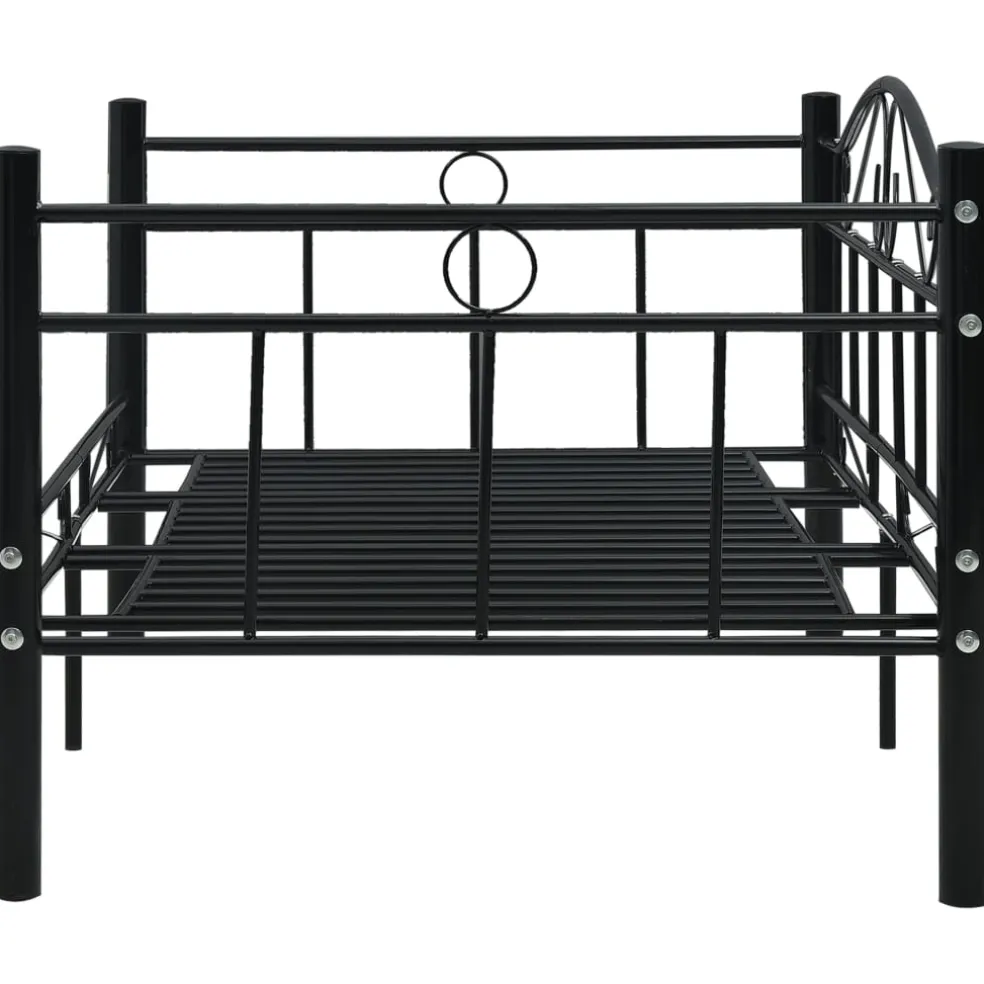 vidaXL Bedbank metaal zwart 90x200 cm
