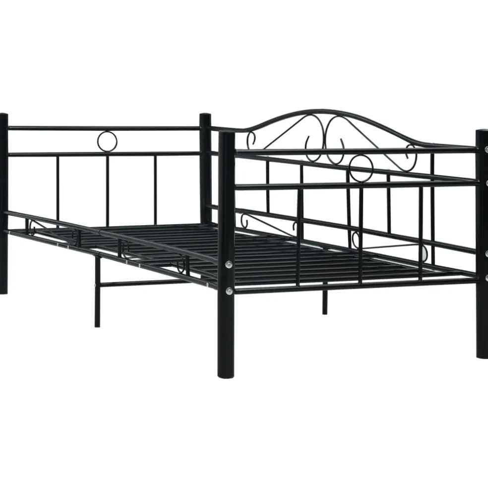 vidaXL Bedbank metaal zwart 90x200 cm