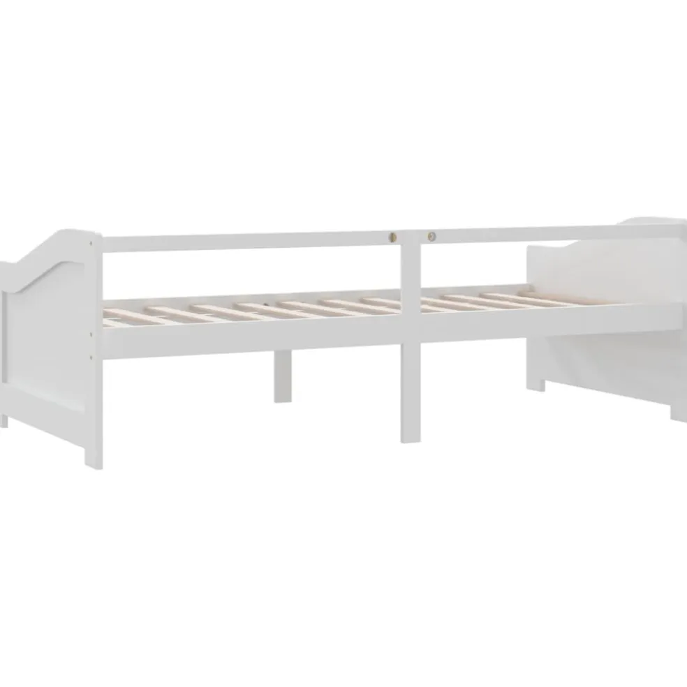 vidaXL Bedbank 3-zits massief grenenhout 90x200 cm wit