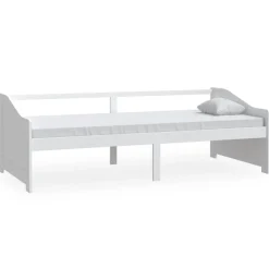 vidaXL Bedbank 3-zits massief grenenhout 90x200 cm wit