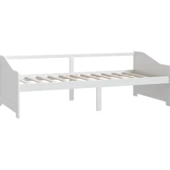 vidaXL Bedbank 3-zits massief grenenhout 90x200 cm wit