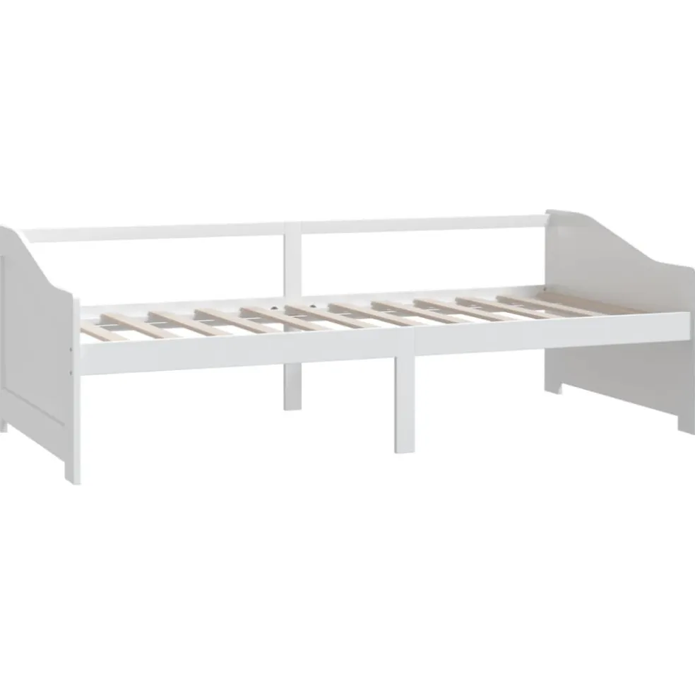 vidaXL Bedbank 3-zits massief grenenhout 90x200 cm wit
